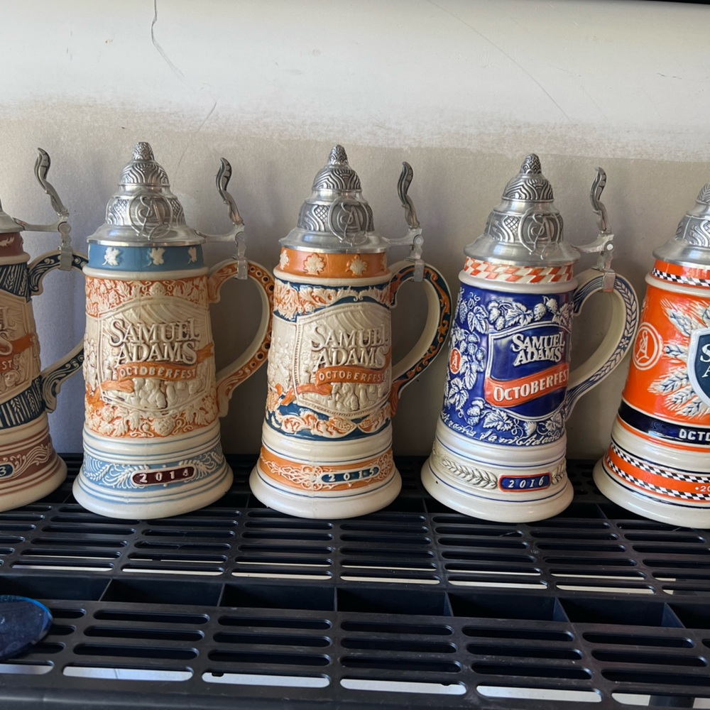 Samuel Adam’s Octoberfest Beer Steins Collectible 2013-2017.